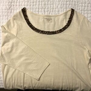 Coldwater Creek Cream Pullover